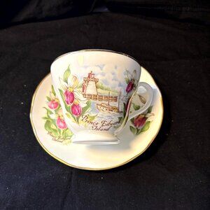 Crown Warwick China Cup and Saucer - Prince Edward Island